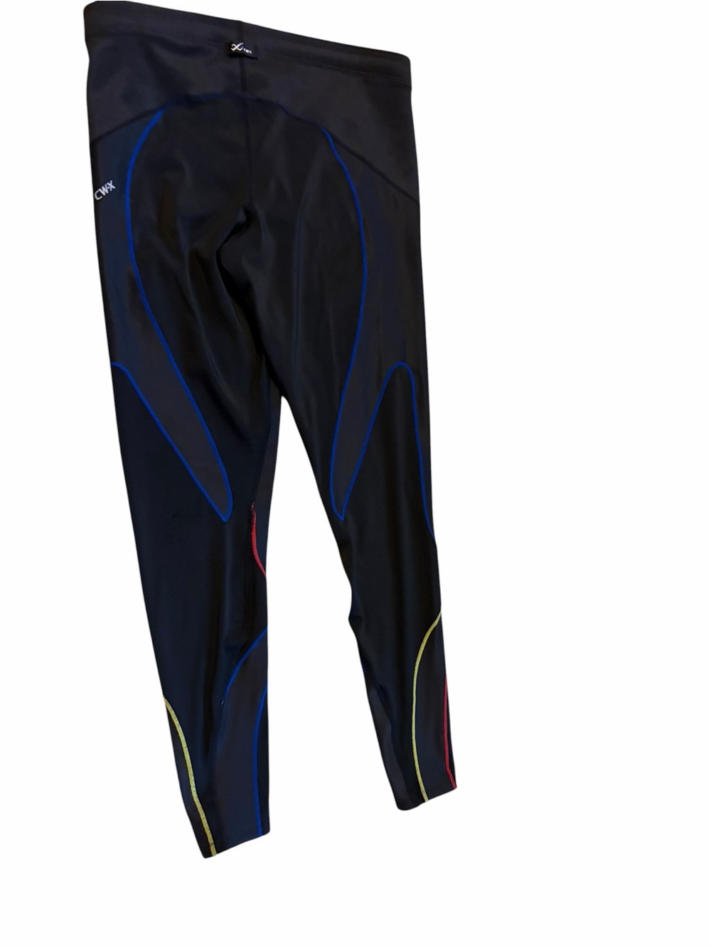CW-X black Compression leggings with Blue & Accent Lines